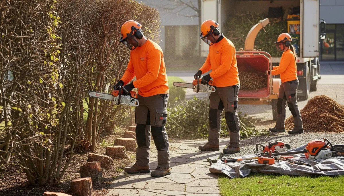 Bradenton, FL shrub removal by Arbor Tree Care for overgrown landscape cleanup and property maintenance