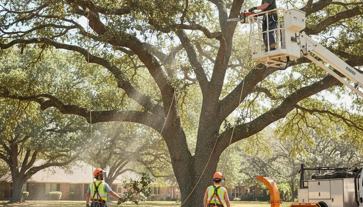Tree pruning crew servicing a home in Bradenton, FL for safer, healthier trees