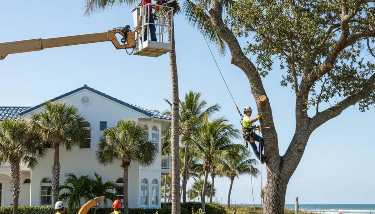 Tree service crew in Bradenton, FL providing professional tree removal and trimming services