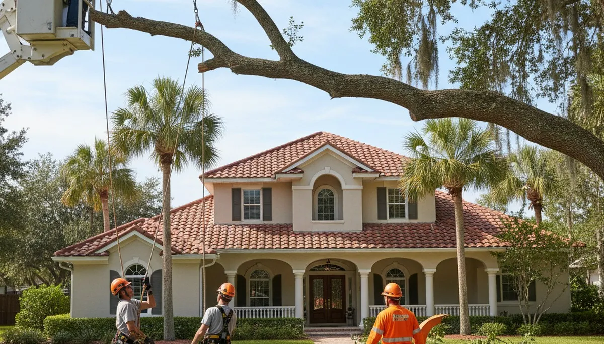 Tree service crew in Bradenton, FL providing professional tree trimming and removal services