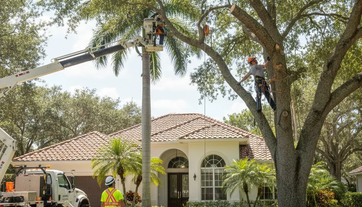 Tree service crew in Bradenton, FL providing professional tree trimming and removal services