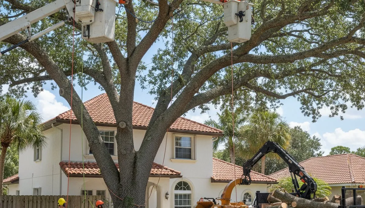 Tree service crew in Bradenton, FL providing professional tree care and removal services
